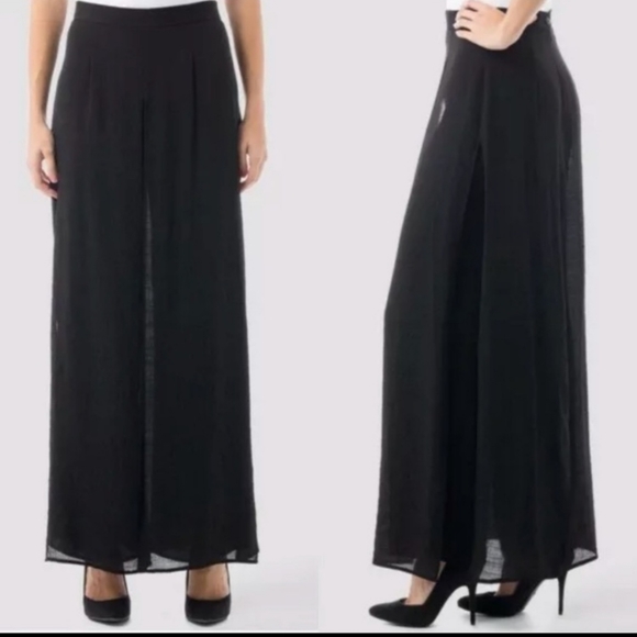Joseph Ribkoff Chiffon Overlay Palazzo Pants